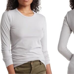 James Perse • NEW Long Sleeve Jersey T-Shirt Size 2 Gray